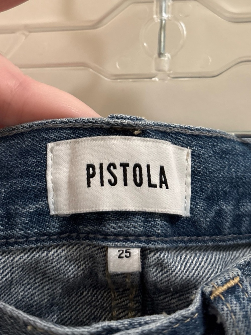 Pistola Devin High Rise Mom Cut Off Shorts Women's Size 25 Button Fly Distressed - Picture 6 of 7